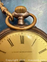 MaxSold Auction: Antique Union Horlogère' sterling silver  pocket watch - Toronto (Ontario, Canada) SELLER MANAGED Downsizing Online Auction - Applefield Drive