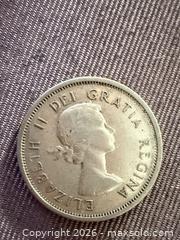 MaxSold Auction: Canada 1962 25c Canadian Caribou Quarter Coin - 80% Silver - Toronto (Ontario, Canada) SELLER MANAGED Downsizing Online Auction - Applefield Drive