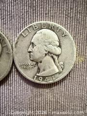 MaxSold Auction: Lot of 2 Washington quarter 90% silver  - Toronto (Ontario, Canada) SELLER MANAGED Downsizing Online Auction - Applefield Drive