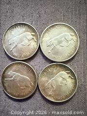 MaxSold Auction: Lot of 4 1967 Canada 25 Cents 80% Silver - Toronto (Ontario, Canada) SELLER MANAGED Downsizing Online Auction - Applefield Drive