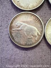 MaxSold Auction: Lot of 4 1967 Canada 25 Cents 80% Silver - Toronto (Ontario, Canada) SELLER MANAGED Downsizing Online Auction - Applefield Drive