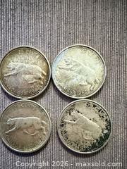 MaxSold Auction: Lot of 4 1967 Canada 25 Cents 80% Silver - Toronto (Ontario, Canada) SELLER MANAGED Downsizing Online Auction - Applefield Drive
