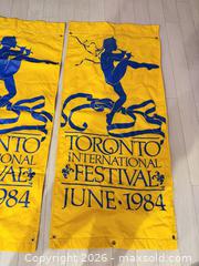 MaxSold Auction: Rare Set of 1984 Toronto International Festival banner - Toronto (Ontario, Canada) SELLER MANAGED Downsizing Online Auction - Applefield Drive