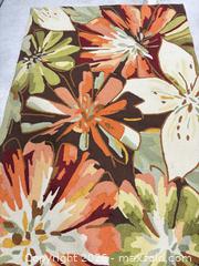 MaxSold Auction: 5' x 7' Multicolor Floral Area Rug - Los Angeles (California, USA) SELLER MANAGED Downsizing Online Auction - North Wilmington Boulevard