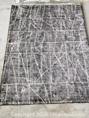 MaxSold Auction: 6' x 9' Black and Ivory Modern Geometric Area Rug - Los Angeles (California, USA) SELLER MANAGED Downsizing Online Auction - North Wilmington Boulevard