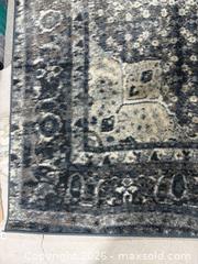 MaxSold Auction: 7' x 11' Gray, Blue & Ivory  Traditional Persian-inspired Medallion Rug - Los Angeles (California, USA) SELLER MANAGED Downsizing Online Auction - North Wilmington Boulevard