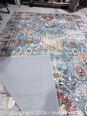 MaxSold Auction: 8' x 10' Distressed Oriental-style Medallion Area Rug - Los Angeles (California, USA) SELLER MANAGED Downsizing Online Auction - North Wilmington Boulevard