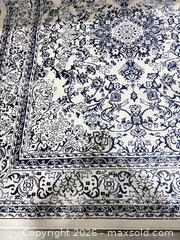 MaxSold Auction: 8'x10' Navy Blue Persian inspired Area Rug - Los Angeles (California, USA) SELLER MANAGED Downsizing Online Auction - North Wilmington Boulevard