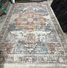 MaxSold Auction: 9' x 12' Geometric Distressed Area Rug - Los Angeles (California, USA) SELLER MANAGED Downsizing Online Auction - North Wilmington Boulevard