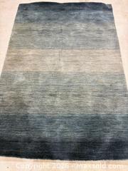 MaxSold Auction: Blue-Teal Ombré Gradient Area Rug, 5' x 7' - Los Angeles (California, USA) SELLER MANAGED Downsizing Online Auction - North Wilmington Boulevard