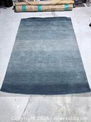 MaxSold Auction: Blue-Teal Ombré Gradient Area Rug, 5' x 7' - Los Angeles (California, USA) SELLER MANAGED Downsizing Online Auction - North Wilmington Boulevard