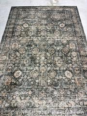 MaxSold Auction: Green Traditional Persian inspired Area Rug, 6' x 9' - Los Angeles (California, USA) SELLER MANAGED Downsizing Online Auction - North Wilmington Boulevard