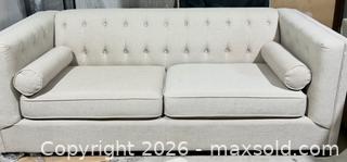 MaxSold Auction: Light Grey Tufted Sofa with Two Accent Chairs - Los Angeles (California, USA) SELLER MANAGED Downsizing Online Auction - North Wilmington Boulevard
