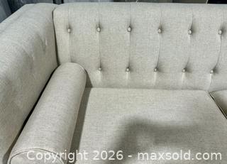 MaxSold Auction: Light Grey Tufted Sofa with Two Accent Chairs - Los Angeles (California, USA) SELLER MANAGED Downsizing Online Auction - North Wilmington Boulevard