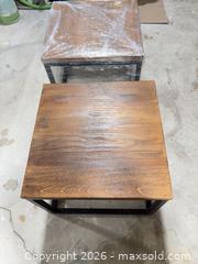 MaxSold Auction: Set of 2 Industrial Square Side Tables - Los Angeles (California, USA) SELLER MANAGED Downsizing Online Auction - North Wilmington Boulevard