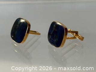MaxSold Auction: 18K Gold + Lapis Cufflinks  - Toronto (Ontario, Canada) PARTNER MANAGED Estate Sale Online Auction - Dunvegan Road