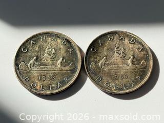 MaxSold Auction: 1953 Canadian Silver Dollars x2  - Toronto (Ontario, Canada) PARTNER MANAGED Estate Sale Online Auction - Dunvegan Road