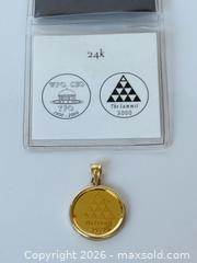 MaxSold Auction: 24K Gold Young Presidents Coin Pendant  - Toronto (Ontario, Canada) PARTNER MANAGED Estate Sale Online Auction - Dunvegan Road