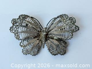 MaxSold Auction: Antique 800 Silver Filigree Butterfly Brooches  - Toronto (Ontario, Canada) PARTNER MANAGED Estate Sale Online Auction - Dunvegan Road