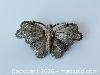 MaxSold Auction: Antique 800 Silver Filigree Butterfly Brooches  - Toronto (Ontario, Canada) PARTNER MANAGED Estate Sale Online Auction - Dunvegan Road