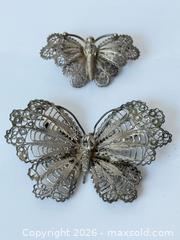 MaxSold Auction: Antique 800 Silver Filigree Butterfly Brooches  - Toronto (Ontario, Canada) PARTNER MANAGED Estate Sale Online Auction - Dunvegan Road