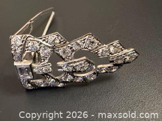 MaxSold Auction: Art Deco Platinum 1 Carat Diamond Dress Clip  - Toronto (Ontario, Canada) PARTNER MANAGED Estate Sale Online Auction - Dunvegan Road