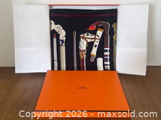 MaxSold Auction: Hermès "Les Cannes" Walking Sticks Silk Twill Scarf BNIB  - Toronto (Ontario, Canada) PARTNER MANAGED Estate Sale Online Auction - Dunvegan Road