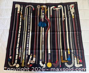 MaxSold Auction: Hermès "Les Cannes" Walking Sticks Silk Twill Scarf BNIB  - Toronto (Ontario, Canada) PARTNER MANAGED Estate Sale Online Auction - Dunvegan Road