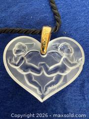 MaxSold Auction: Lalique Signed Crystal Cherubs Heart Pendant Necklace - Toronto (Ontario, Canada) PARTNER MANAGED Estate Sale Online Auction - Dunvegan Road