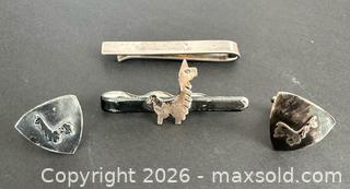 MaxSold Auction: Sterling Silver Llama Cuff Links + Tie Clips - Toronto (Ontario, Canada) PARTNER MANAGED Estate Sale Online Auction - Dunvegan Road