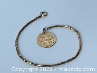 MaxSold Auction: Vintage 14K Bracelet + Monogram Charm - Toronto (Ontario, Canada) PARTNER MANAGED Estate Sale Online Auction - Dunvegan Road