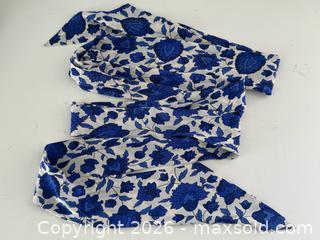 MaxSold Auction: Vintage Lanvin Parisian Blue + White Floral Pattern Silk Dress - Toronto (Ontario, Canada) PARTNER MANAGED Estate Sale Online Auction - Dunvegan Road
