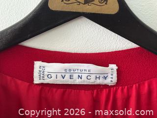 MaxSold Auction: Vintage Women’s Givenchy French Couture Red Dress with Gold Tone Buttons + Matching Belt sz 42 - Toronto (Ontario, Canada) PARTNER MANAGED Estate Sale Online Auction - Dunvegan Road
