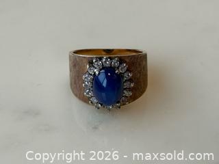 MaxSold Auction: 14K Gold + Blue Star Sapphire + Diamond Ring  - Toronto (Ontario, Canada) PARTNER MANAGED Estate Sale Online Auction - Glen Road