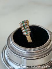 MaxSold Auction:  14K Gold + Diamond + Emerald Ring  - Toronto (Ontario, Canada) PARTNER MANAGED Estate Sale Online Auction - Glen Road