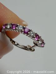 MaxSold Auction: 18k Gold Hoop Earrings with Pink Sapphires + Diamonds + Appraisal  - Toronto (Ontario, Canada) PARTNER MANAGED Estate Sale Online Auction - Glen Road