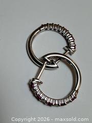 MaxSold Auction: 18k Gold Hoop Earrings with Pink Sapphires + Diamonds + Appraisal  - Toronto (Ontario, Canada) PARTNER MANAGED Estate Sale Online Auction - Glen Road