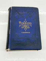 MaxSold Auction: Antique c.1878 Toronto of Old Illustrated Book  - Toronto (Ontario, Canada) PARTNER MANAGED Estate Sale Online Auction - Glen Road