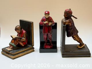 MaxSold Auction: Antique Cold Painted Cast Metal Chinese Scholar Bookends  - Toronto (Ontario, Canada) PARTNER MANAGED Estate Sale Online Auction - Glen Road