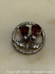 MaxSold Auction: Antique Scottish Thistle Sterling + Amethyst Brooch  - Toronto (Ontario, Canada) PARTNER MANAGED Estate Sale Online Auction - Glen Road