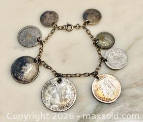 MaxSold Auction: Antique Silver Coin Charm Bracelet  - Toronto (Ontario, Canada) PARTNER MANAGED Estate Sale Online Auction - Glen Road