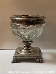 MaxSold Auction: Antique Silver + Cut Crystal Glass Pedestal Bowl  - Toronto (Ontario, Canada) PARTNER MANAGED Estate Sale Online Auction - Glen Road