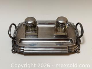 MaxSold Auction: Antique Sterling + Crystal Double Inkwell Hallmarked London 1908  - Toronto (Ontario, Canada) PARTNER MANAGED Estate Sale Online Auction - Glen Road