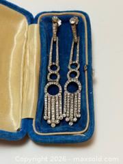 MaxSold Auction: Art Deco Silver + Rhinestone Paste Earrings  - Toronto (Ontario, Canada) PARTNER MANAGED Estate Sale Online Auction - Glen Road