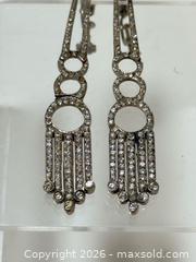 MaxSold Auction: Art Deco Silver + Rhinestone Paste Earrings  - Toronto (Ontario, Canada) PARTNER MANAGED Estate Sale Online Auction - Glen Road