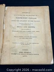 MaxSold Auction: c.1821 Northwest Passage Journal Book W.E. Parry  - Toronto (Ontario, Canada) PARTNER MANAGED Estate Sale Online Auction - Glen Road