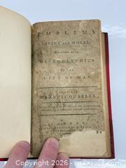 MaxSold Auction: Emblems Divine & Moral Francis Quarles Colour Illustrated Book 18th C - Toronto (Ontario, Canada) PARTNER MANAGED Estate Sale Online Auction - Glen Road