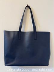 MaxSold Auction: Everlane Women’s Italian Blue Leather Tote Bag  - Toronto (Ontario, Canada) PARTNER MANAGED Estate Sale Online Auction - Glen Road