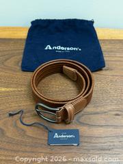MaxSold Auction: Men’s Anderson’s Brown Woven Leather Belt  - Toronto (Ontario, Canada) PARTNER MANAGED Estate Sale Online Auction - Glen Road