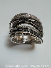 MaxSold Auction: Modern 18k Gold Ring with 1.5 Carats of Black + White Diamonds + Appraisal  - Toronto (Ontario, Canada) PARTNER MANAGED Estate Sale Online Auction - Glen Road